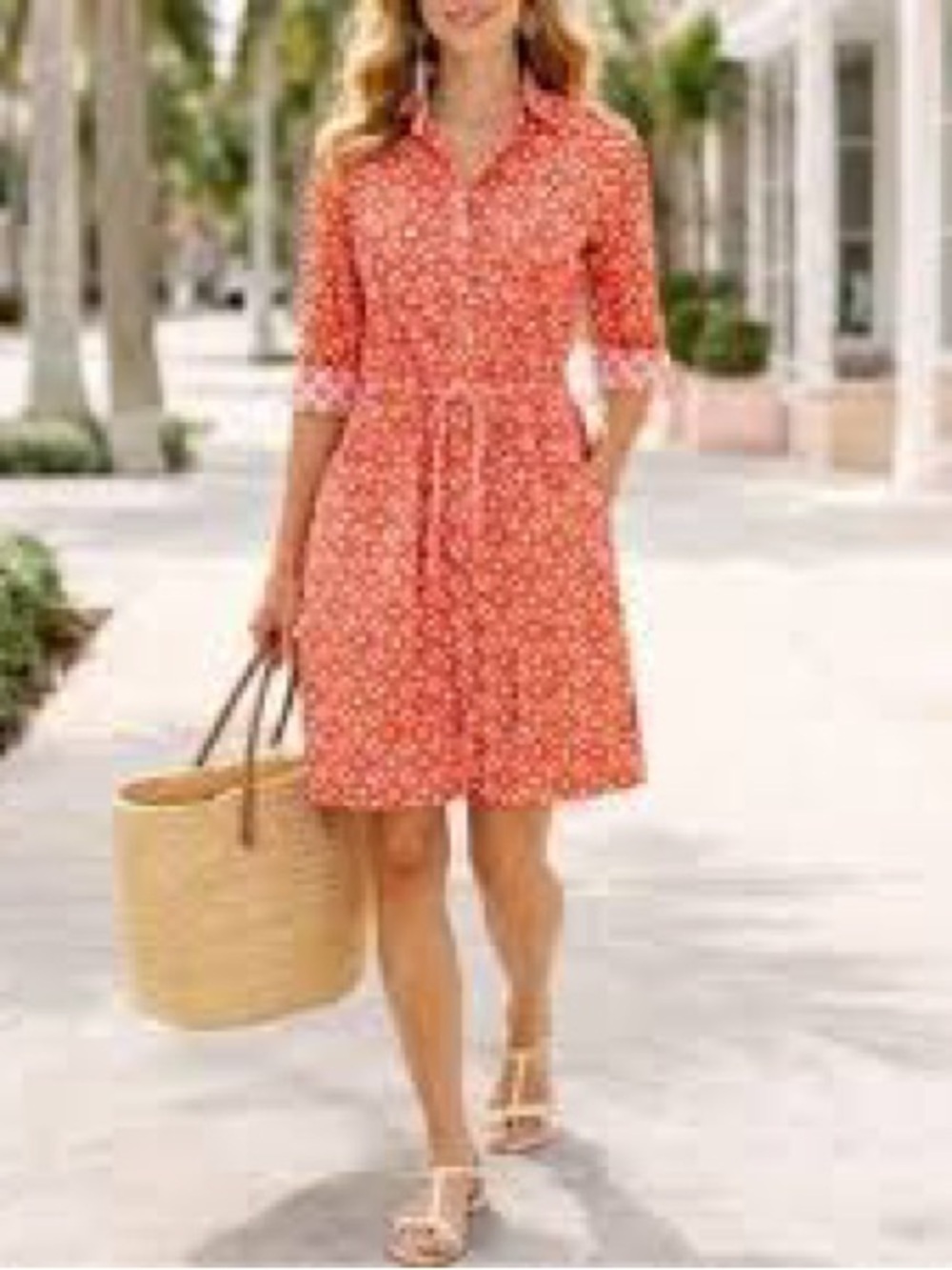 Gretchen Scott Designs Twist & Shout Shirt Dress with Tie Waist XS